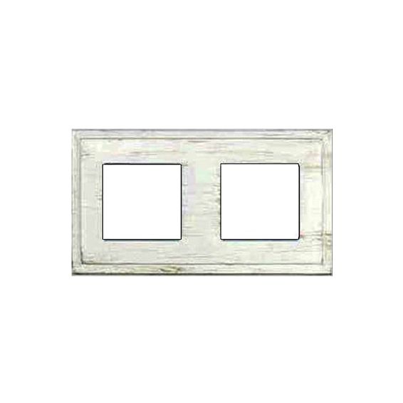 Рамка 2 поста FEDE MADRID, white decape, FD01242BD