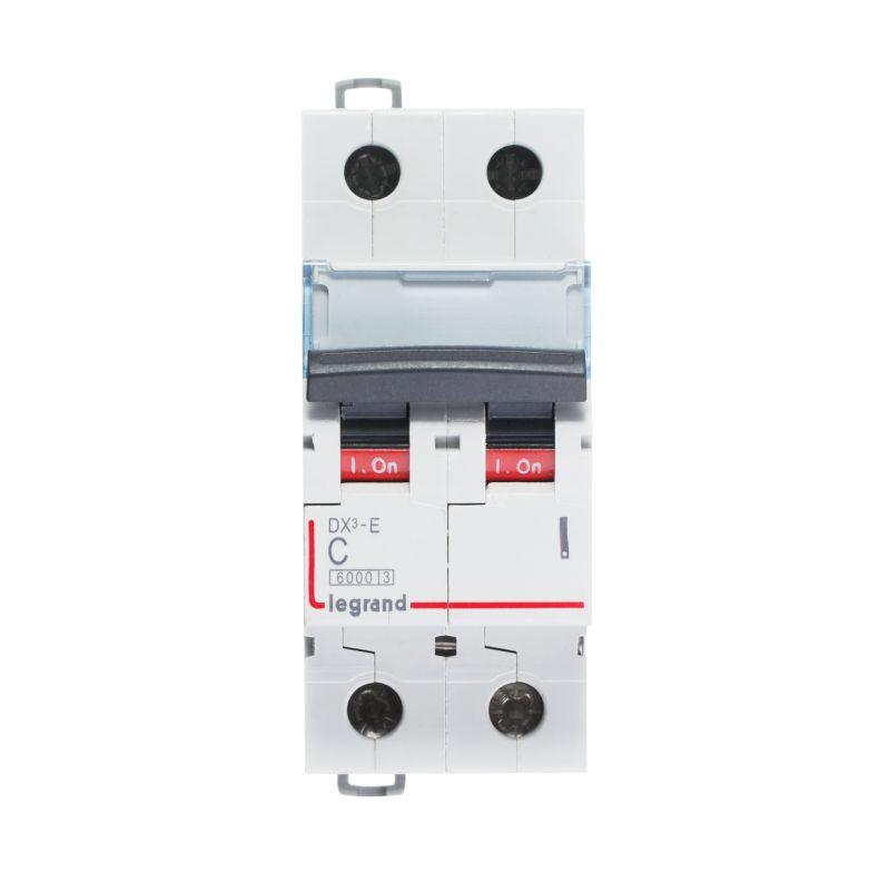 Выключатель автоматический модульный 2п C 2А 6кА DX3-E 6000 2мод. 230/400В Leg 407271