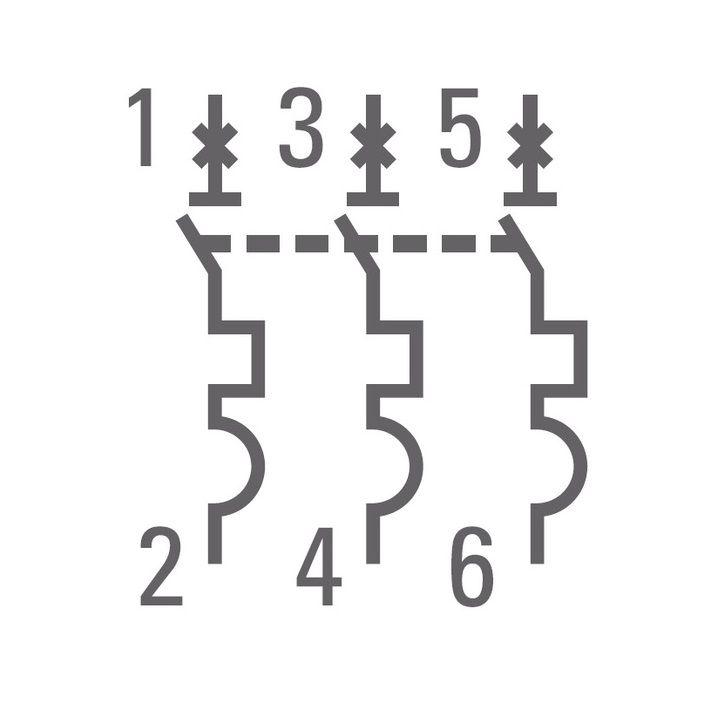 Выключатель автоматический модульный 3п C 4А 4.5кА ВА 47-63 PROxima EKF mcb4763-3-04C-pro