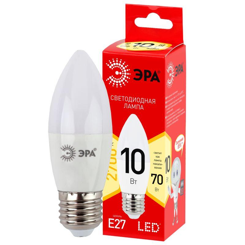 Лампа светодиодная LINE LED B35-10W-827-E27 R B35 10Вт свеча E27 тепл. бел. ЭРА Б0052377